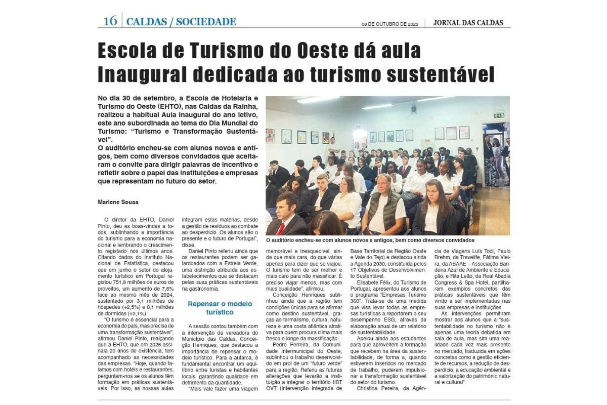 Aula Inaugural - Turismo e Transformação Sustentável