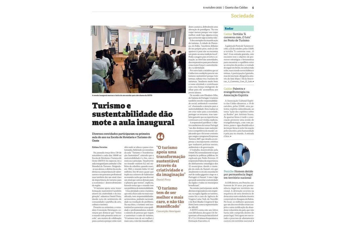 Aula Inaugural - Turismo e Transformação Sustentável
