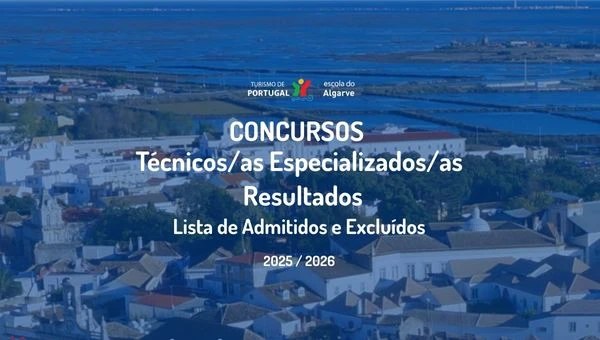 Resultados - Concursos Técnicos Especializados para a Escola de Hotelaria e Turismo do Algarve