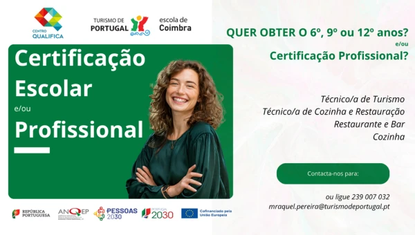 Centro Qualifica da EHT Coimbra apoia certificação escolar e profissional de adultos