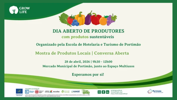 Da horta ao prato: EHT de Portimão recebe Dia Aberto de Produtores GrowLIFE e a Jornada da Sustentabilidade a 28 de abril