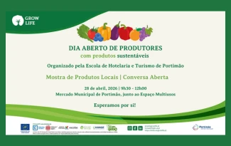 Da horta ao prato: EHT de Portimão recebe Dia Aberto de Produtores GrowLIFE e a Jornada da Sustentabilidade a 28 de abril