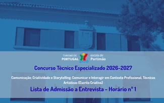 Lista de Admissão a Entrevista - Horário nº 1