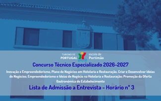 Lista de Admissão a Entrevista - Horário nº 3