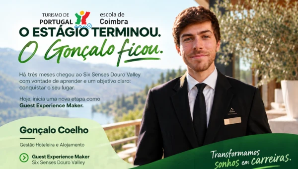 Da EHTC ao Six Senses Douro Valley: o estágio terminou, o Gonçalo ficou