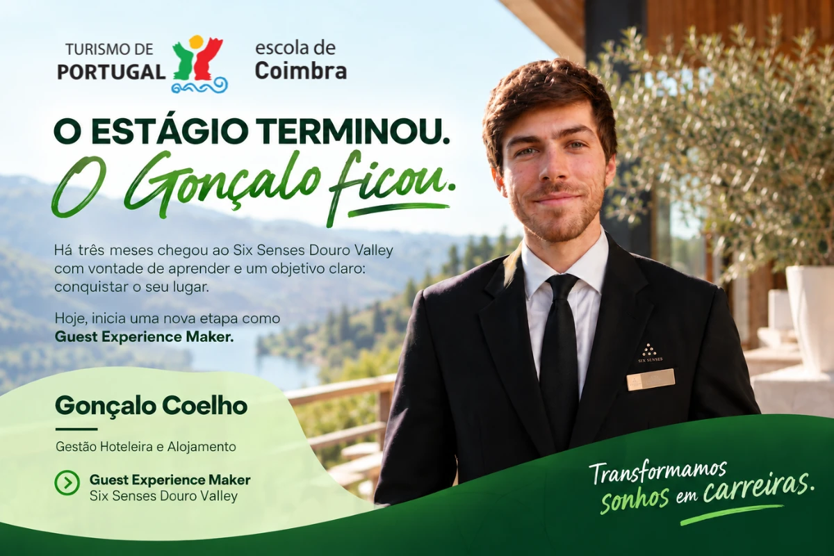 Da EHTC ao Six Senses Douro Valley: o estágio terminou, o Gonçalo ficou